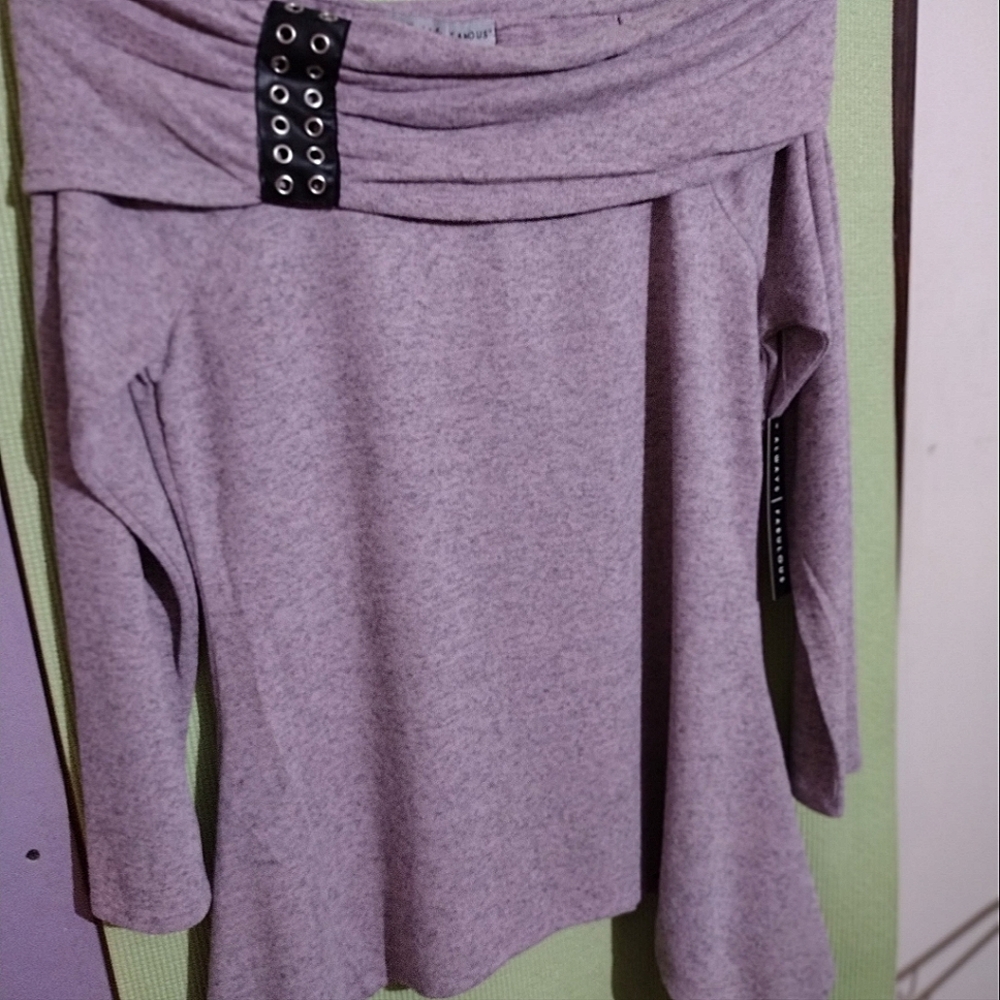 Cold shoulder sweater